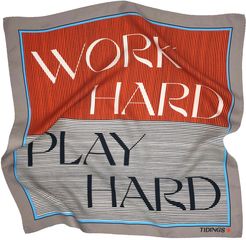 Work Hard, Play Hard - Tangerine & Cornflower