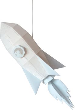 Rocket Diy Pendant Paperlamp Kit In Soft Blue