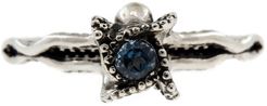 Octopus Blue Topaz Ring Silver