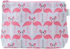 Flamingo Flourish Wash Bag Ice Blue