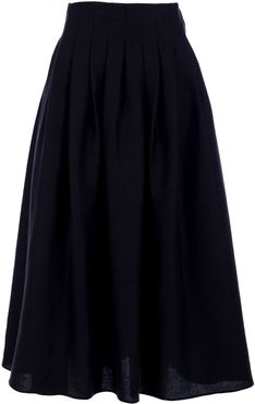 Black Linen Skirt