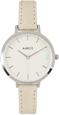 Montmartre Sterling Silver Watch With Almond & Pale Blue Strap