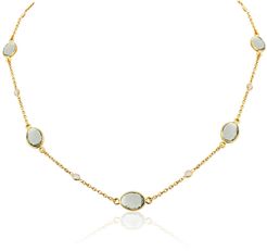 Cannes Green Amethyst & Gold Vermeil Necklace