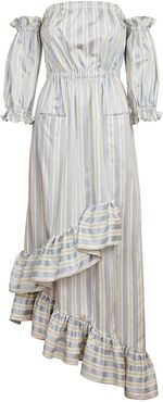 Light Blue & Crème Stripe Dress