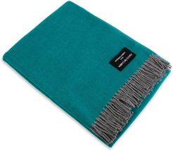 Wonderfully Soft Merino Lambswool Throw - Deep Sea Green