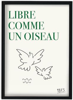 Libre Comme Un Oiseau (Free As A Bird) French Retro Giclée Art Print