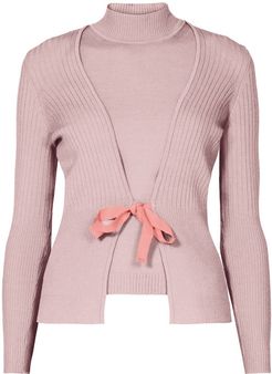 Erika and Erin Powder Pink Two-Piece Merino Wool Set