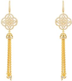 Celtic Knot Tassel Earrings Gold