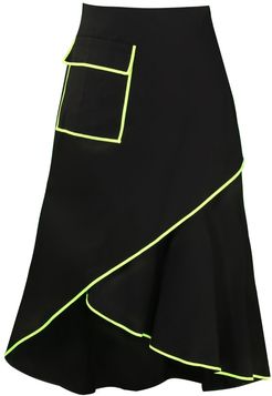 Ff Black Neon Midi Skirt