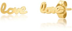 14K Gold Use Your Words Love Studs