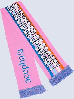 Pink Slogan Scarf