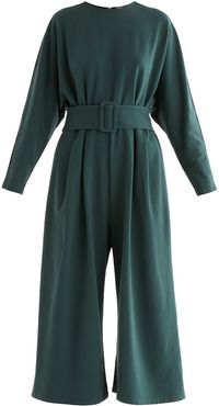 Edenbridge Jersey Jumpsuit In Dark Green