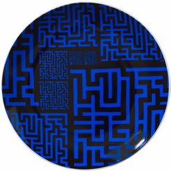 Dessert Plate Blue Maze