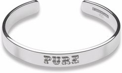 Silver Medium Width Pure Bangle