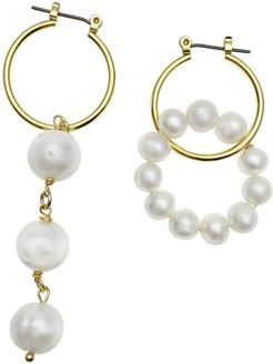 Freshwater Pearls Asymmetric Earrings