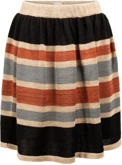 Swirly Linen Skirt Bogolan