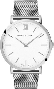 Lugano Milanese 33Mm Silver & Satin White