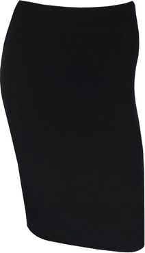 Every Cloud Black Vegan Leather Trim Pencil Skirt