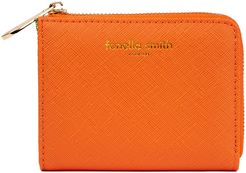 Orange Vegan Leather Small Purse