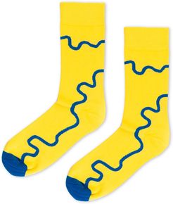 Yellow Cotton Socks featuring River Themes