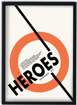 Heroes David Bowie Inspired Retro Giclée Art Print