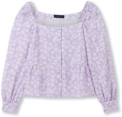 Square Neck Blouse - Wilde Lilac