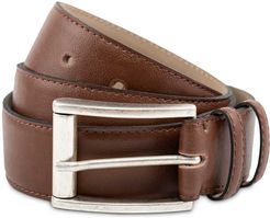 Handmade Vegan Leather Belt In Brown