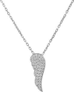 Angel Wing Small Pendant Necklace Silver