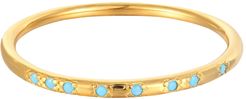 18Ct Gold Vermeil Turquoise Studded Ring