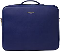Vegan Leather Luca Laptop Bag - Navy