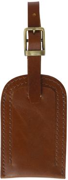 Classic Tan Leather Luggage Tag