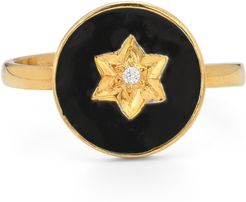 North Star Ring Black Gold