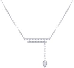 Wrecking Ball Lariat Necklace In Sterling Silver