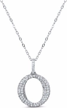 O Diamond Necklace 18k White Gold