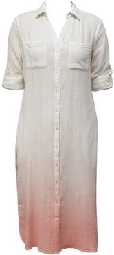 Brooklyn Shirt Dress - Coral Ombre