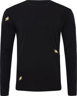 Bee Embroidered Long Sleeved Top Black Men