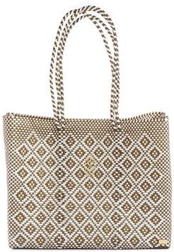 Gold Aztec Travel Tote Bag With Clutch