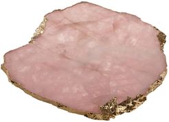 Rose Quartz & Gold Platter Medium