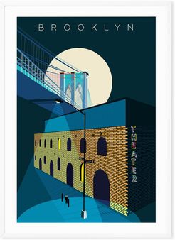 Bridge Over Brooklyn Illustrated Art Print