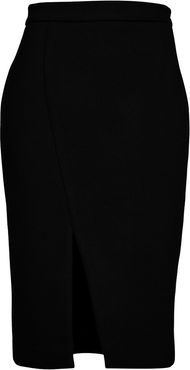 Black Mouflon Pencil Skirt