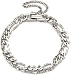 Rascas TVXQ Double Chain Bracelet In White Gold 925 Silver