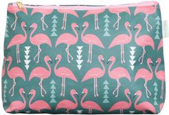 Flamingo Flourish Wash Bag Mint