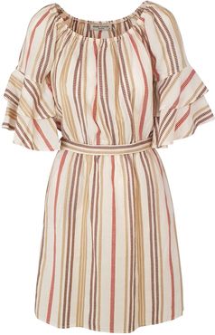 Kynthia Stripped Dress Terracotta