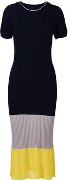 Colour-Blocked Knitted Dress