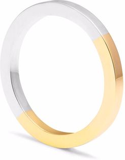 Recycled 9K Yellow Gold & Silver Square Band