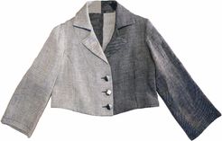 Cropped Split Tone Blazer