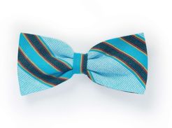 Blue Striped Luo Bow Tie