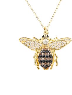 Honey Bee Pendant Necklace Gold