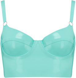 Latex Full Cup Bra - Jade Green