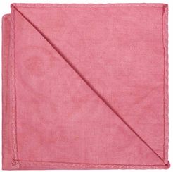 Regent Pink African Print Pocket Square With Leather Label